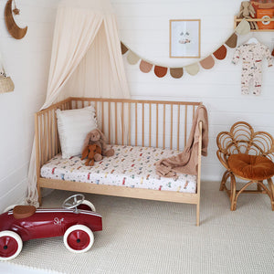 Vintage Cars Fitted Cot Sheet