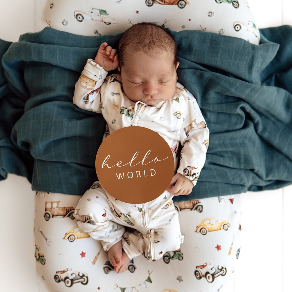 Vintage Cars & Bronze Reversible Milestone Cards