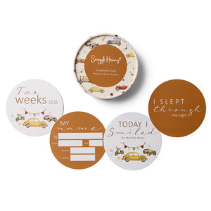 Vintage Cars & Bronze Reversible Milestone Cards