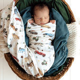 Vintage Cars Muslin Wrap