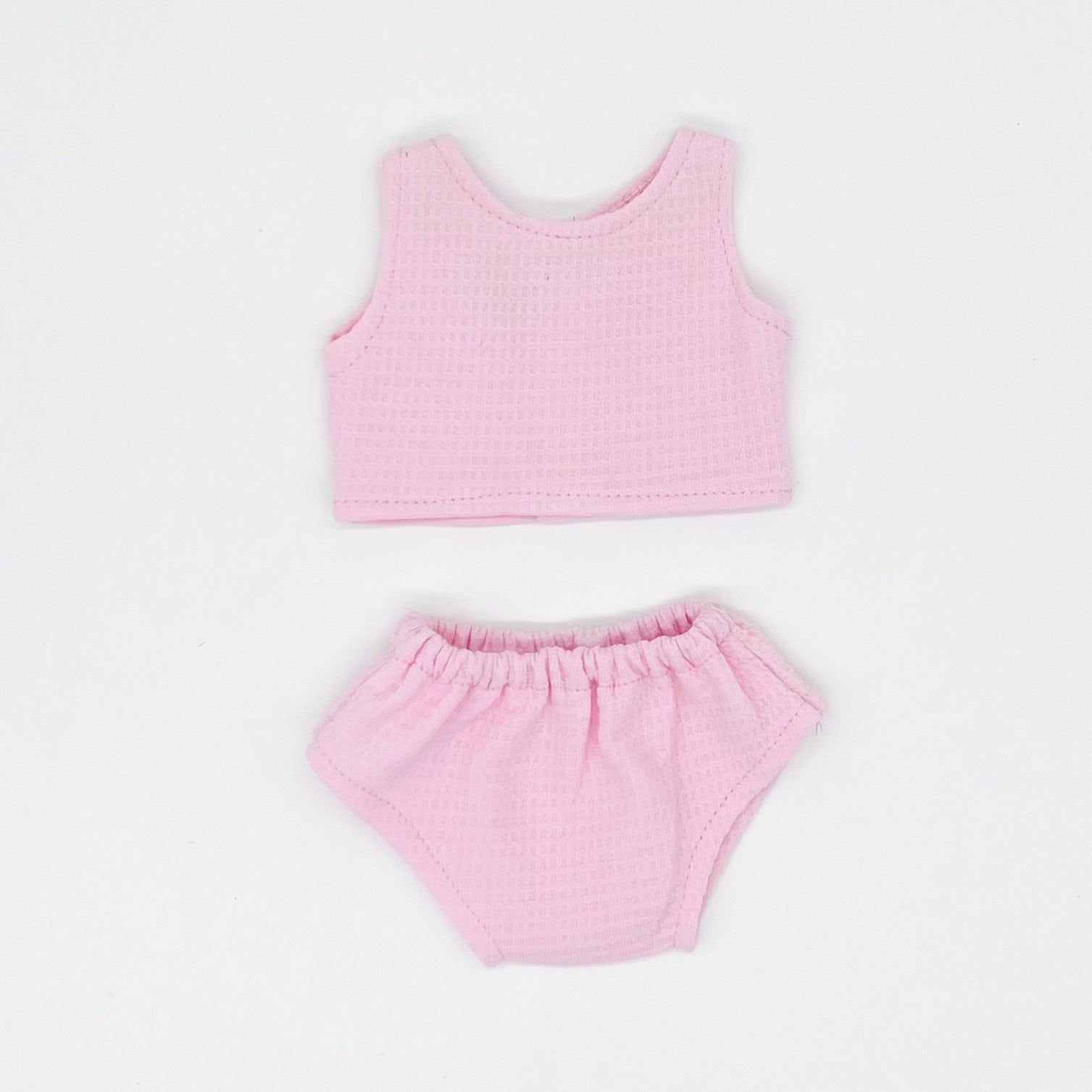 Doll Waffle Underwear Set (Pink)