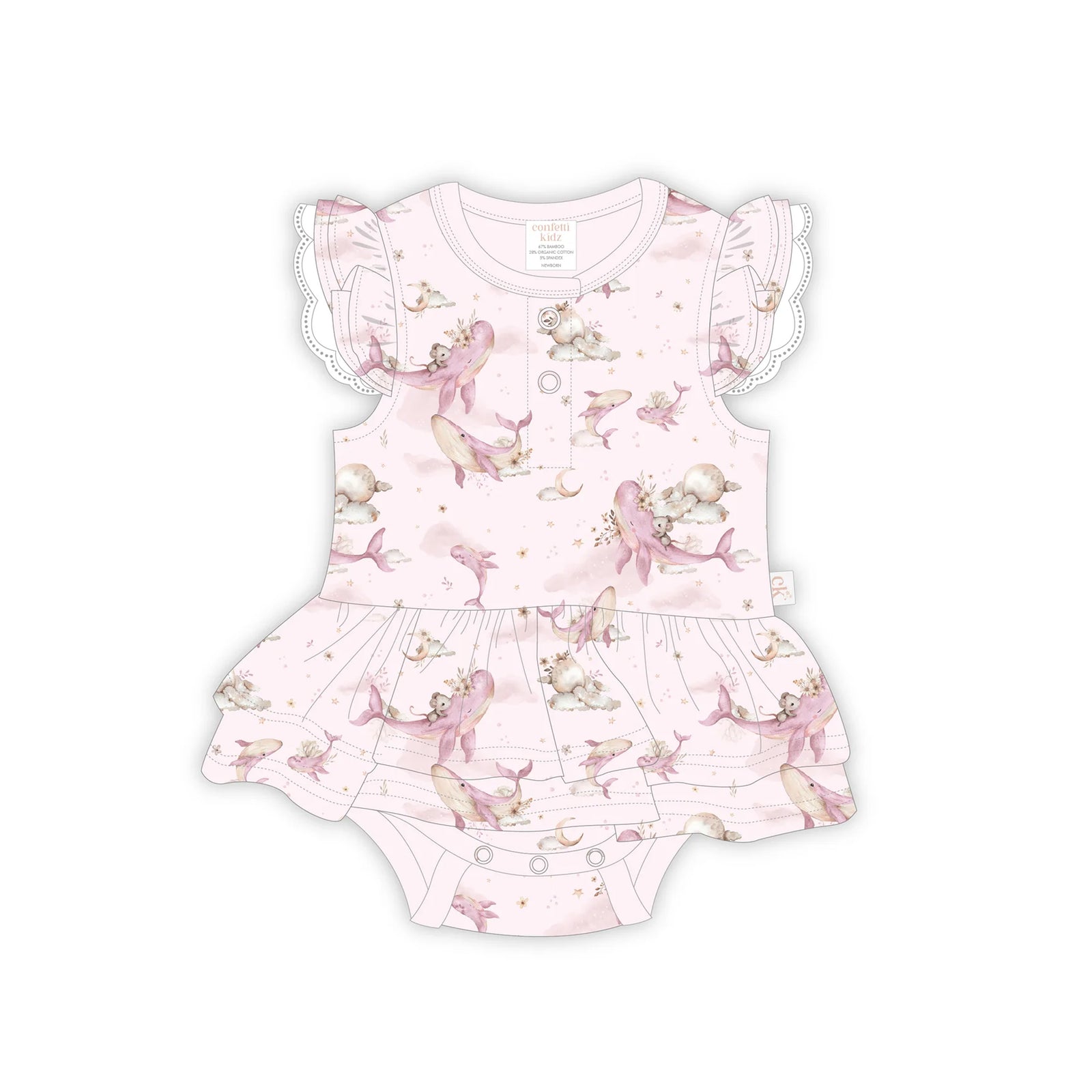 Whimsical Whale Bodysuit Dress