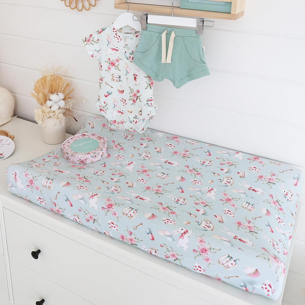 White Rabbit Bassinet Sheet/Change Pad Cover