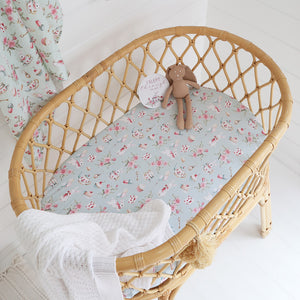 White Rabbit Bassinet Sheet/Change Pad Cover