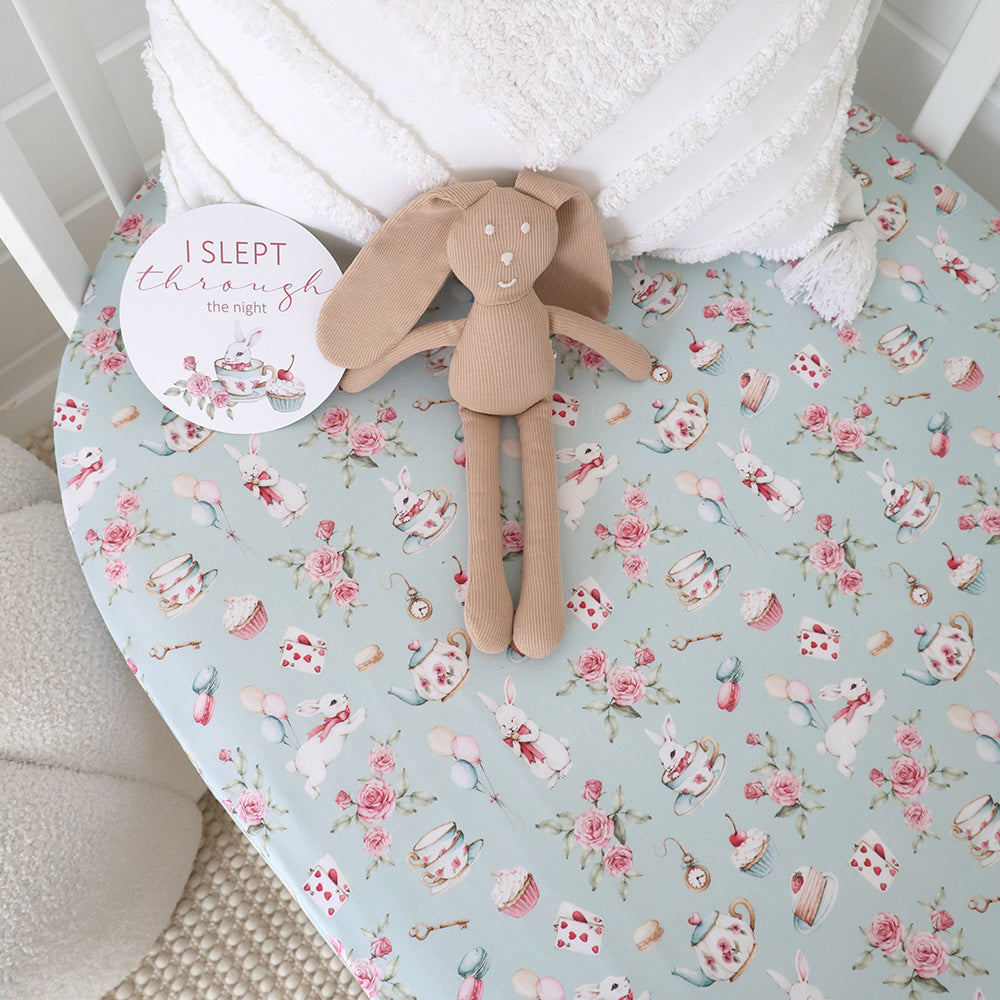 White Rabbit Fitted Cot Sheet
