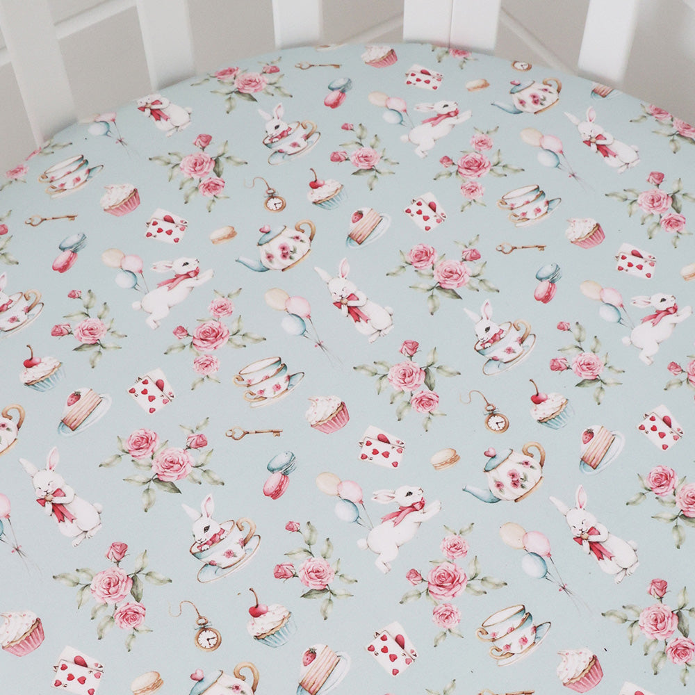 White Rabbit Fitted Cot Sheet