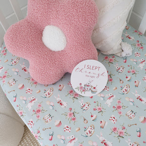 White Rabbit Fitted Cot Sheet