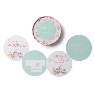 Tea Party & Sage Reversible Milestone Cards