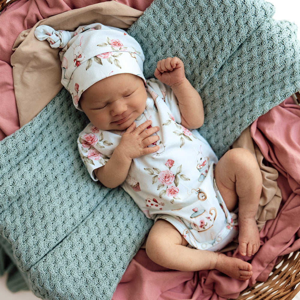 Alice`s Tea Party Short Sleeve Bodysuit