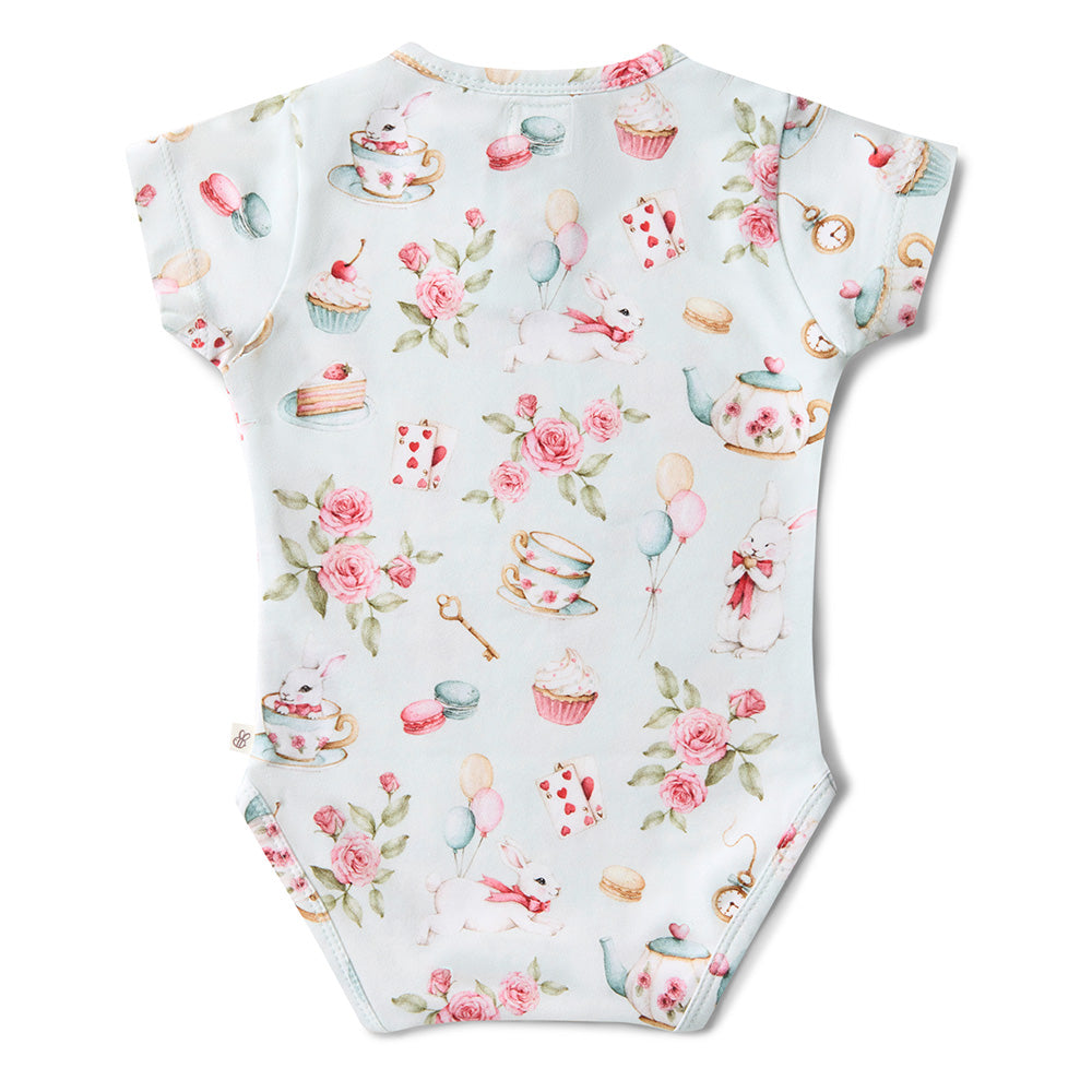 Alice`s Tea Party Short Sleeve Bodysuit