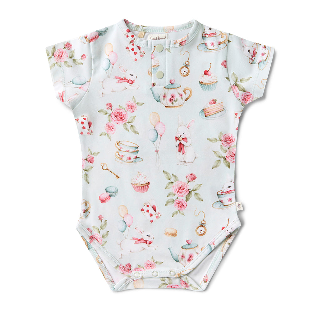 Alice`s Tea Party Short Sleeve Bodysuit