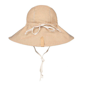 Sightseer Girls Reversible Brimmed Sun Hat (Frankie/Flax)
