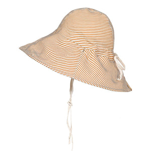 Sightseer Girls Reversible Brimmed Sun Hat (Frankie/Flax)