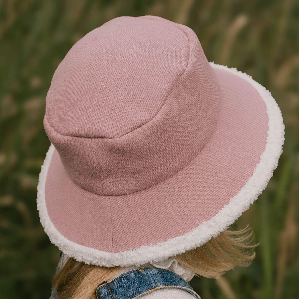 Rib Fleece Lined Bucket Hat (Rosewood)