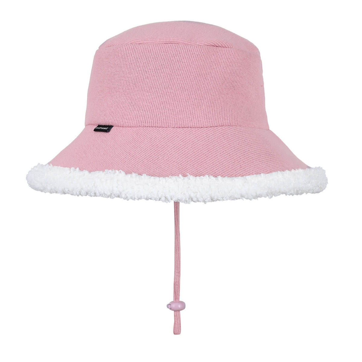 Rib Fleece Lined Bucket Hat (Rosewood)