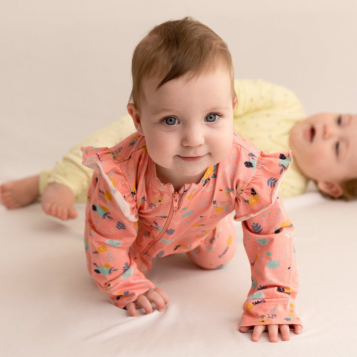 Floral Flutter Zipsuit (Pink)