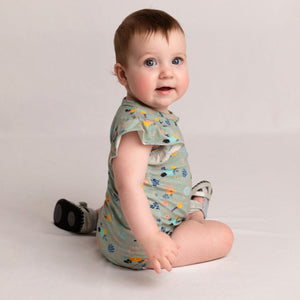 Floral SS Flutter Bodysuit (Sage)