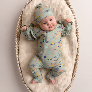 Floral Flutter Zipsuit (Sage)