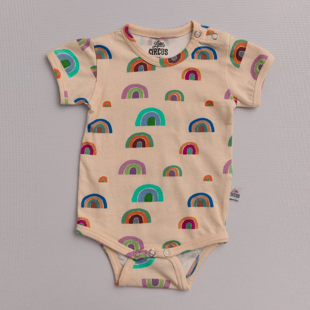 Rainbow SS Bodysuit (Oatmeal)