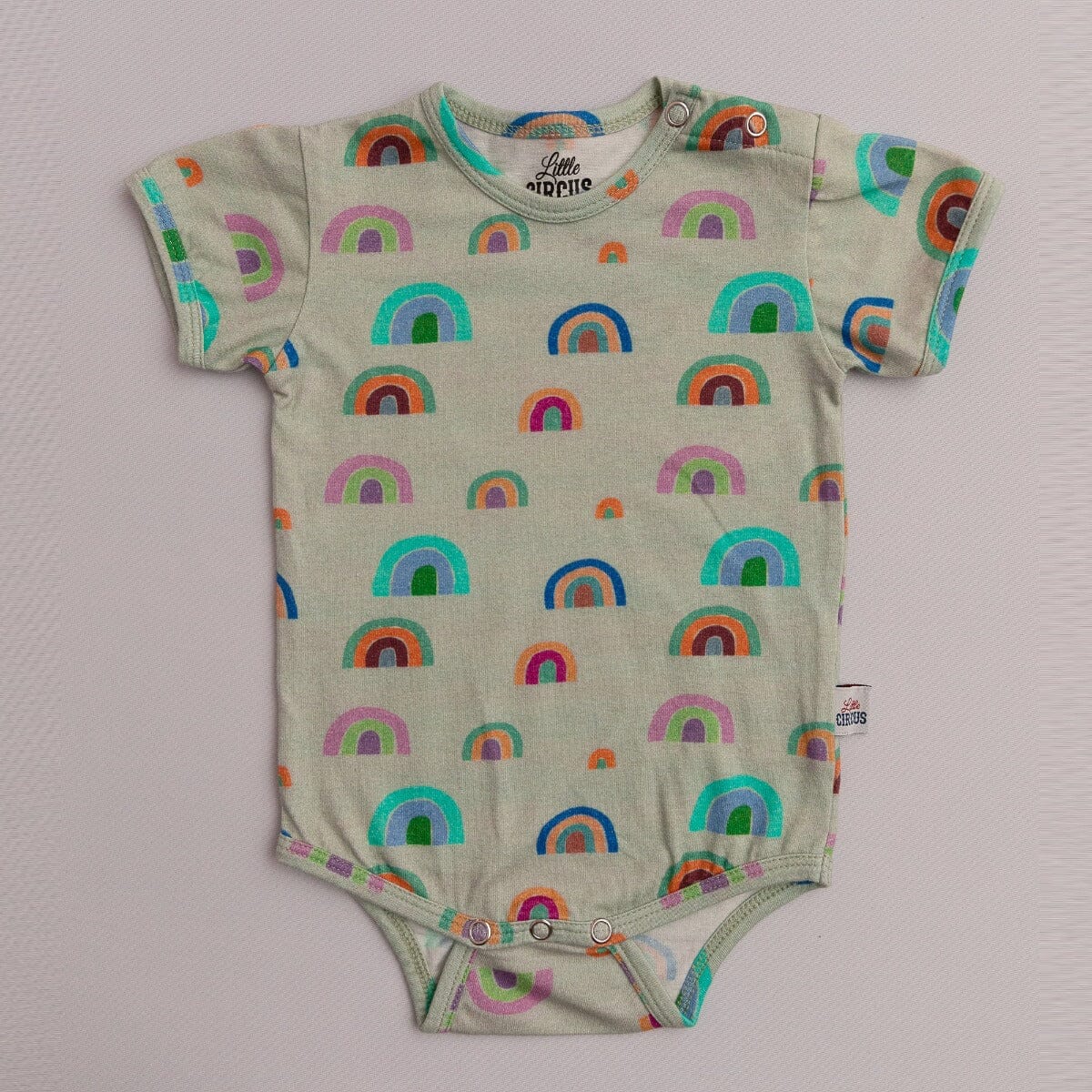 Rainbow SS Bodysuit (Sage)