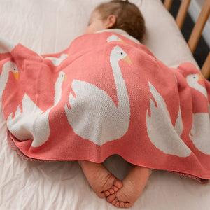 Swan Baby Blanket