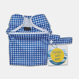 Swim Nappy Gift Set (Blue Check)