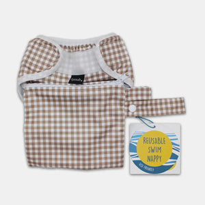 Swim Nappy Gift Set (Fawn Check)