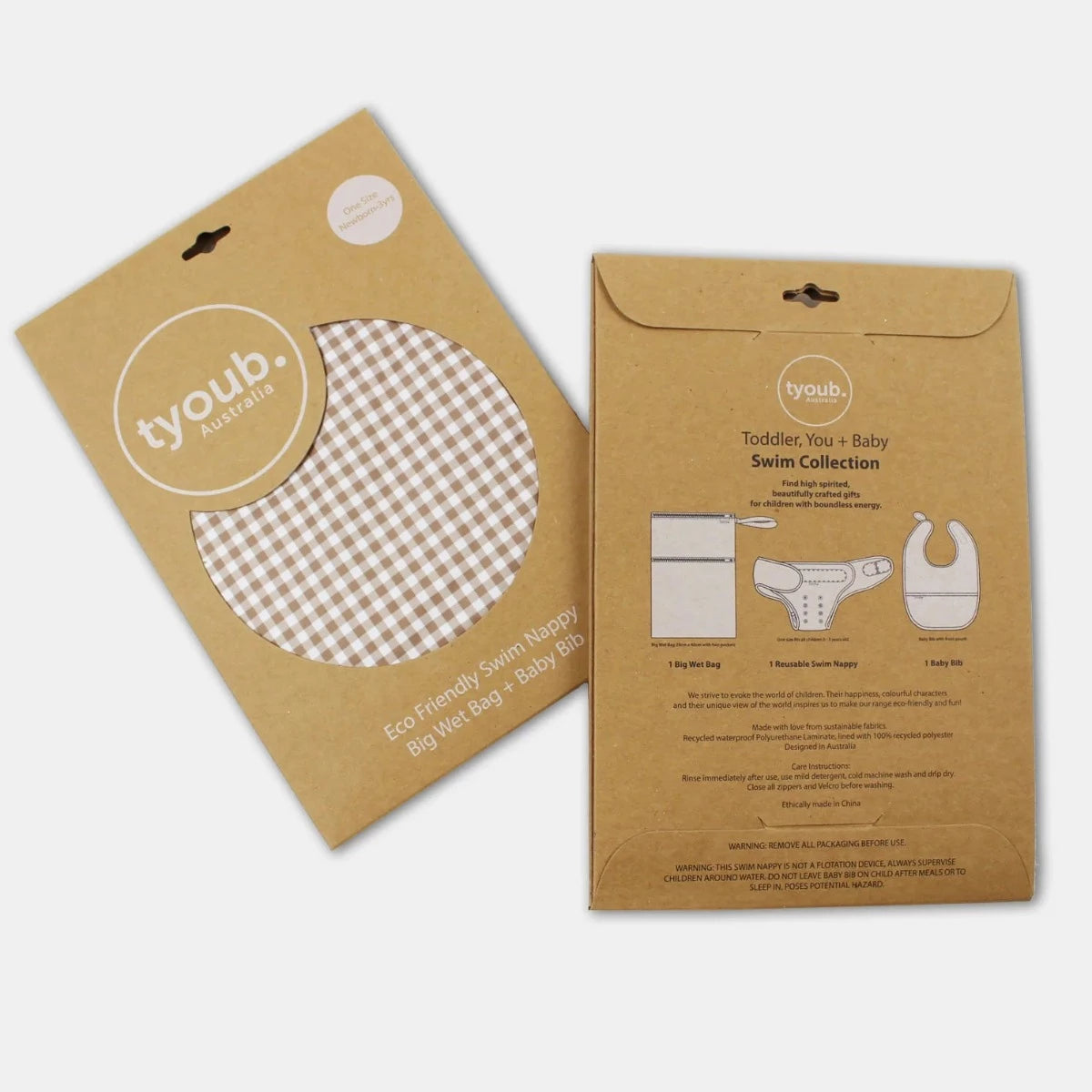 Swim Nappy Gift Set (Fawn Check)