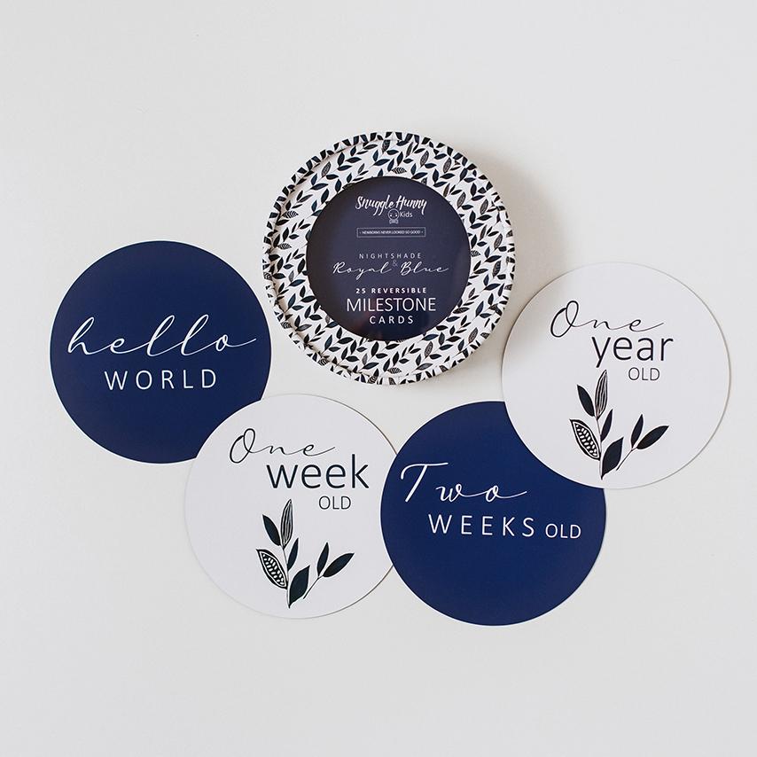 Nighshade & Royal Blue Reversible Milestone Cards