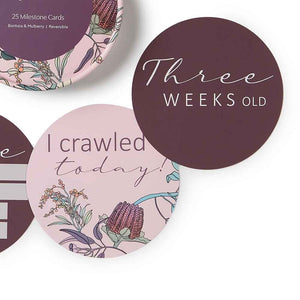 Banksia & Mulberry Reversible Milestone Cards