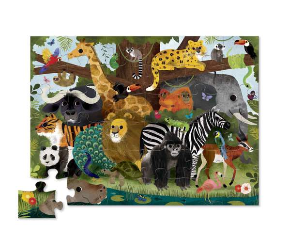 Classic Floor Puzzle 36 Pieces (Jungle Friends)