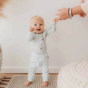 Organic Rib Pants (Sky Blue)