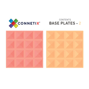Connetix 2 Base Plate Pack - Lemon & Peach