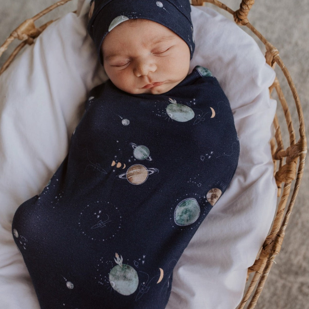 Milky Way Snuggle Swaddle & Topknot Set