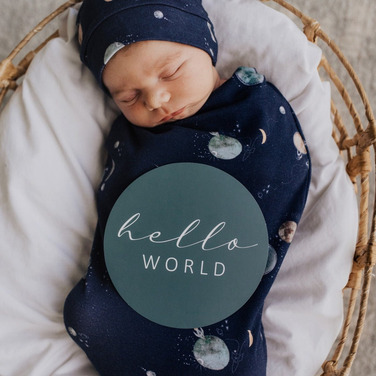 Milky Way Snuggle Swaddle & Topknot Set