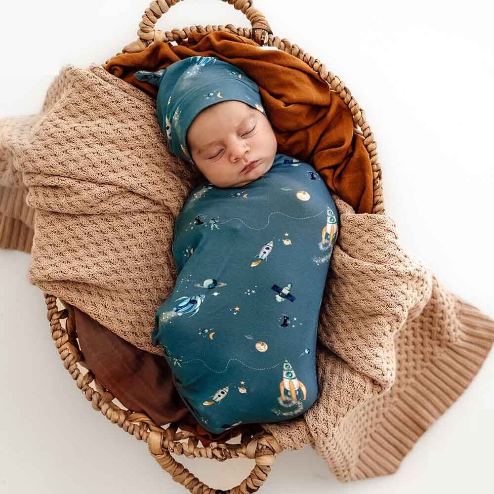 Rocket Snuggle Swaddle & Beanie