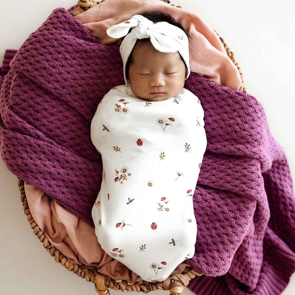 Ladybug Snuggle Swaddle & Topknot
