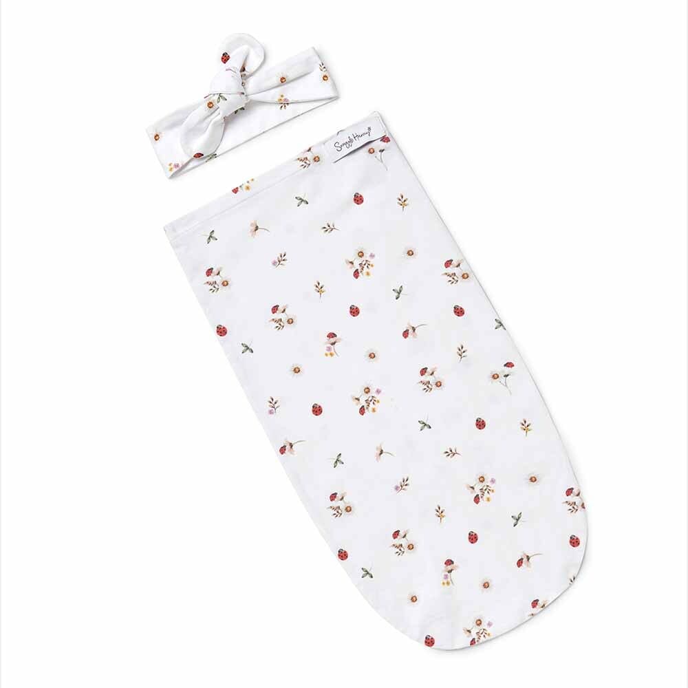 Ladybug Snuggle Swaddle & Topknot