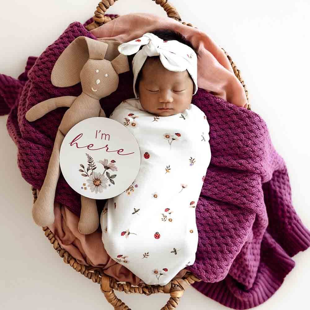 Ladybug Snuggle Swaddle & Topknot