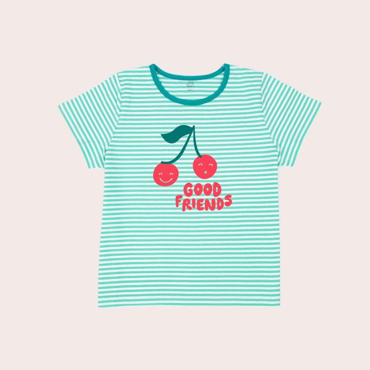 Stripe Cherry Good Friends Tee