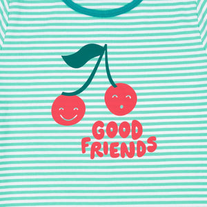 Stripe Cherry Good Friends Tee