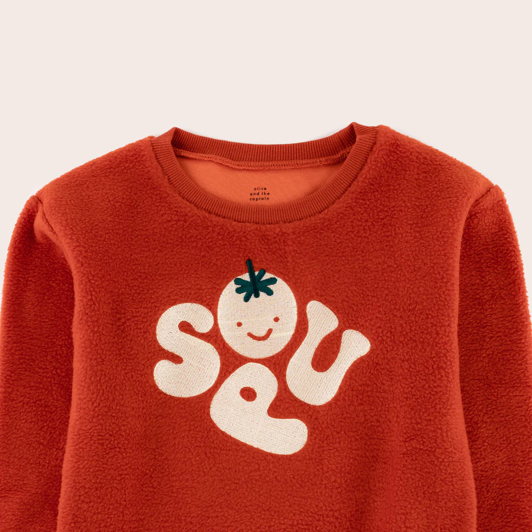 Soup Fleeced Relaxed Fit Sweater