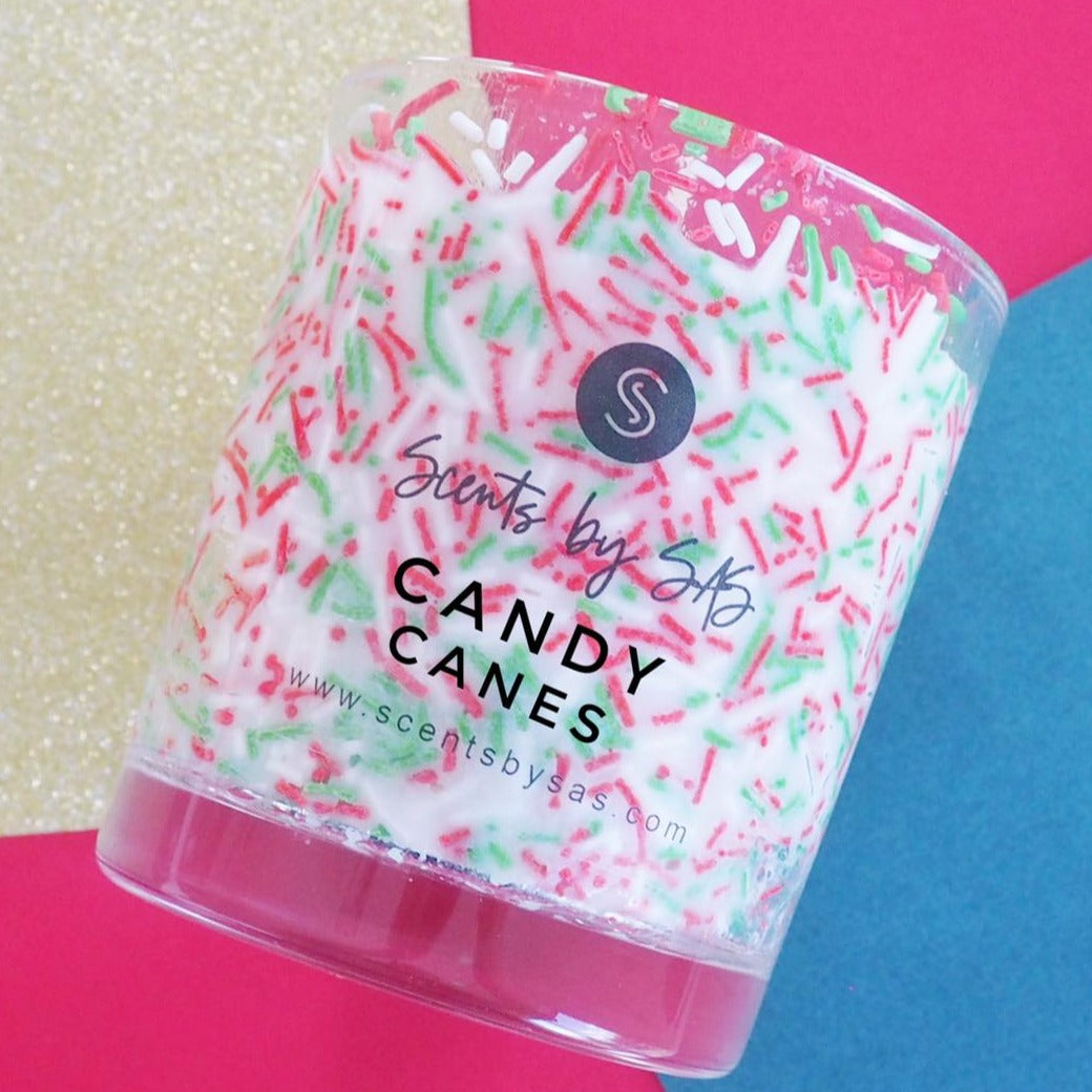 Candy Canes Sprinkle Candle