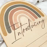 Baby Record Announcement Plaque - Rainbow