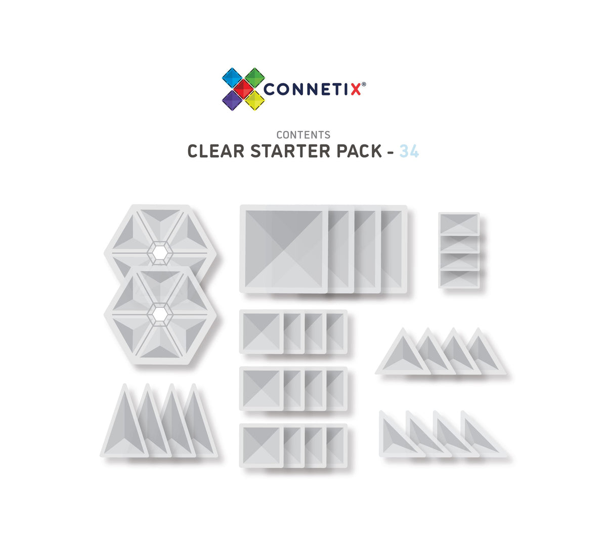 Clear Starter Pack 34 Piece