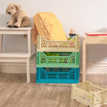 Mini Folding Crate (Milk Tea)