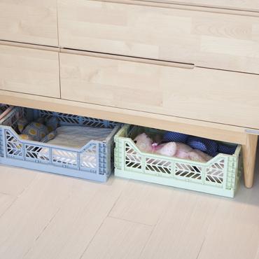Midi Folding Crate (Baby Pink)