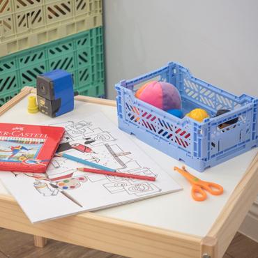 Midi Folding Crate (Baby Blue)