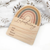 Baby Record Announcement Plaque - Rainbow