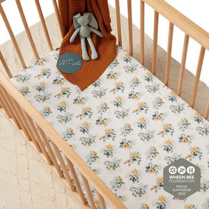 Garden Bee Fitted Cot Sheet (Limited Edition)